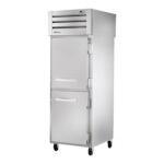 True STA1RPT-2HS-1G-HC - Pass-Thru Refrigerator, one-section, (2) solid half doors front, (1) glass door rear